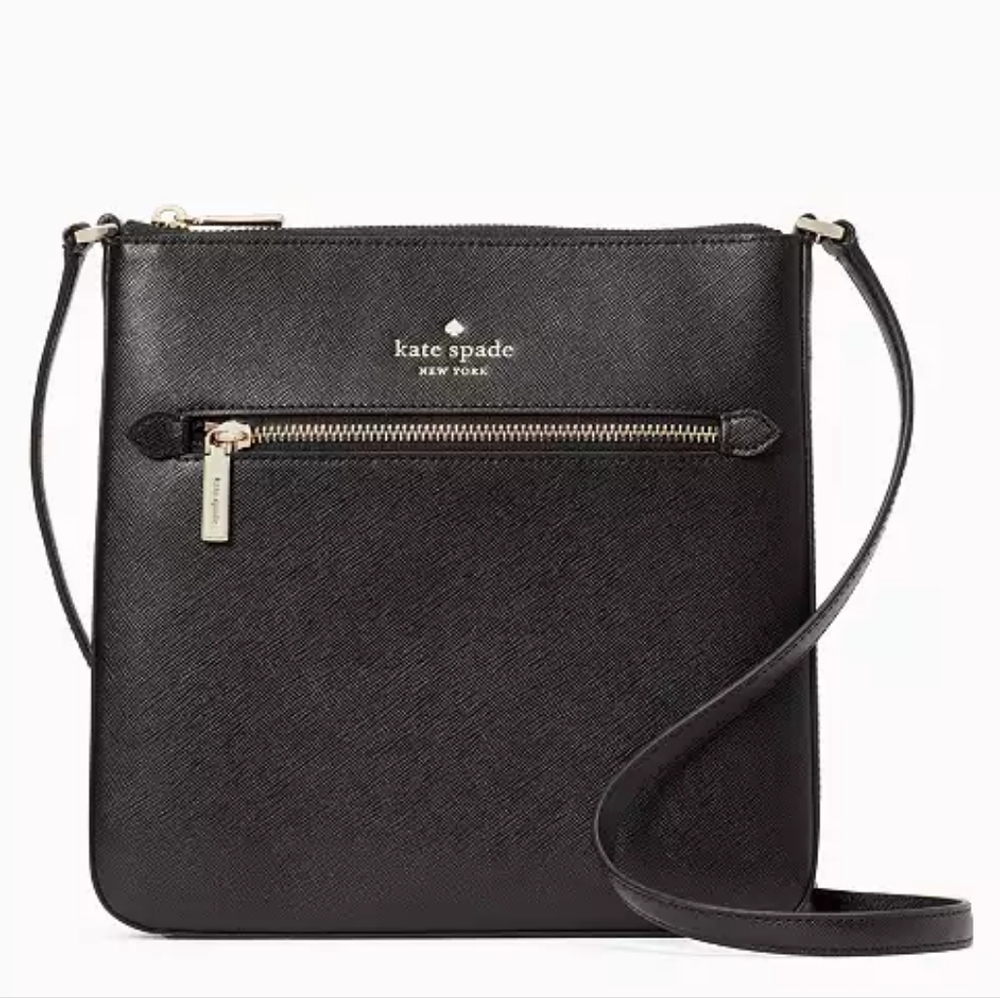 Kate Spade Sadie Large Black Saffiano Leather Crossbody Bag NWT